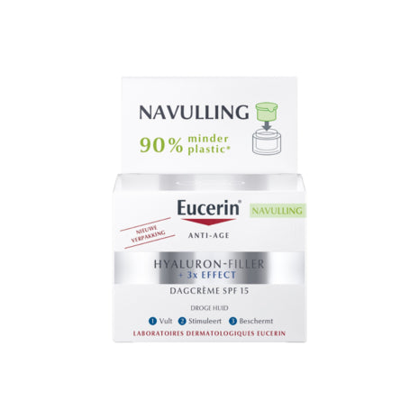 Hyaluron-Filler + 3x EFFECT Dagcrème Droge Huid SPF 15 NAVULLING - Eucerin - Huidproducten.nl
