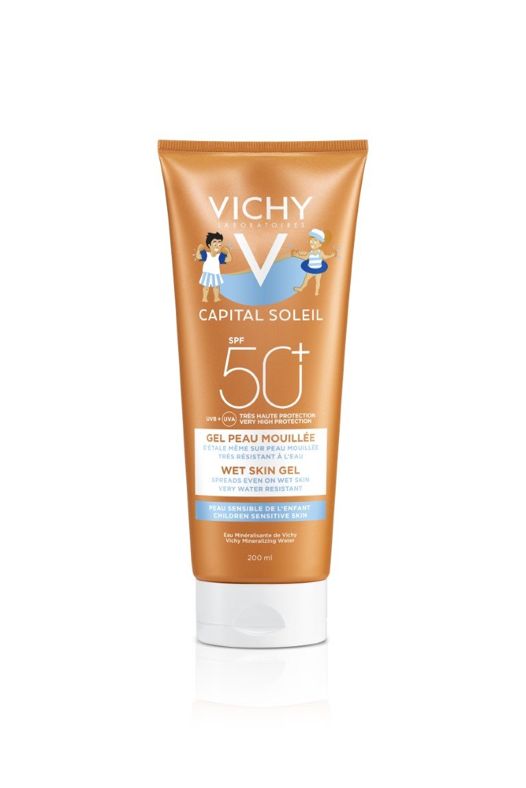 Vichy CAPITAL SOLEIL Wet Skin Gel Kids SPF50 NIEUW VANAF MAART 2020 - SkinEffects Zwolle