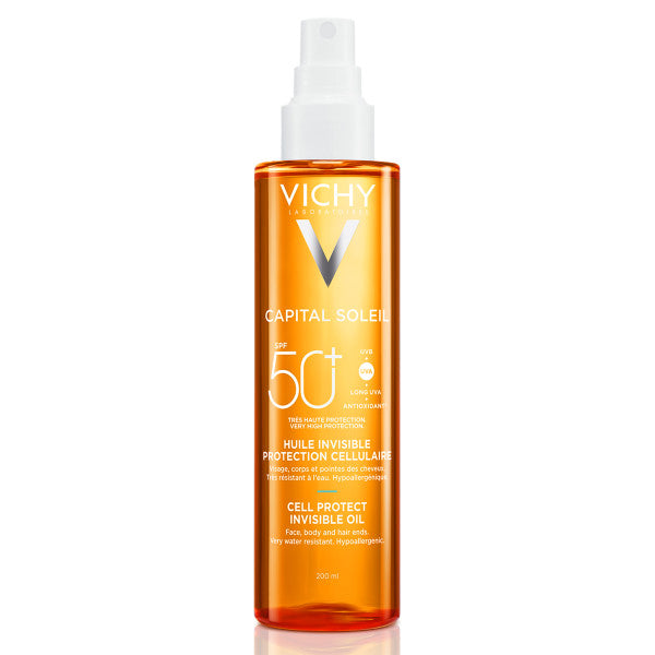 Vichy Capital Soleil Onzichtbare oliespray SPF50+ (200ml) - Vichy - Huidproducten.nl