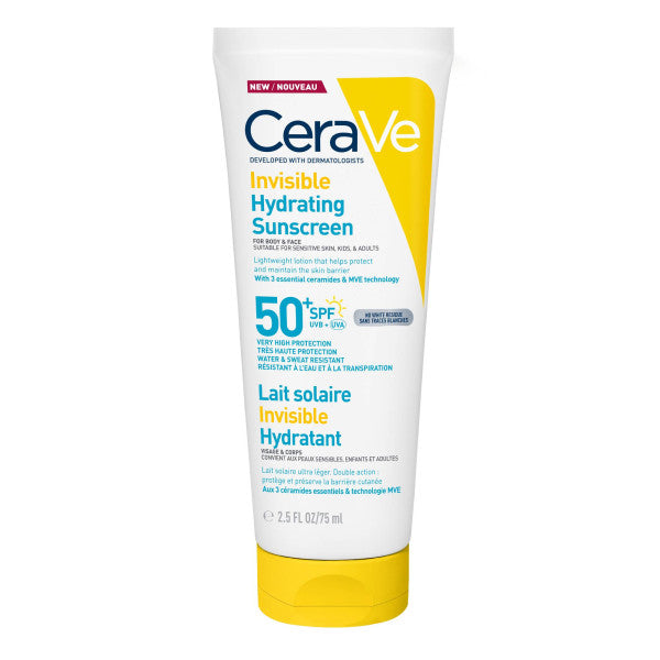 CeraVe Onzichtbare Hydraterende Zonnebrandcrème SPF50 - Cerave - Huidproducten.nl