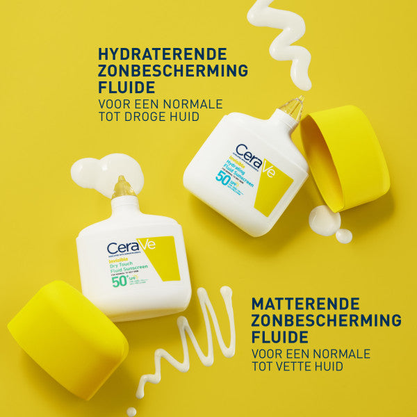 CeraVe Onzichtbare Hydraterende Zonnebrand Fluide SPF 50 - Cerave - Huidproducten.nl