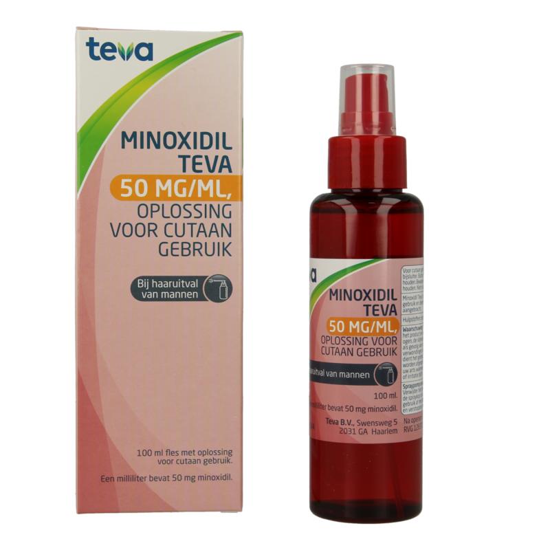 Minoxidil Teva Oplossing Cutaan Gebruik 50mg/mL (5%) - TEVA - Huidproducten.nl
