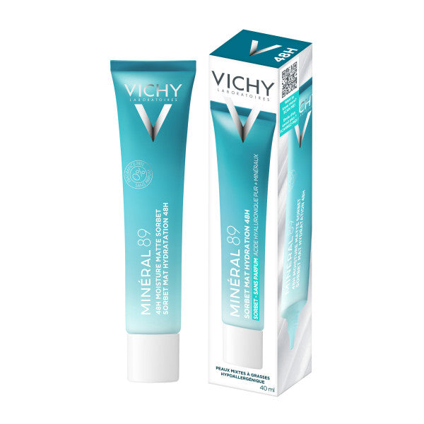 Vichy Minéral 89 48H Moisture Matte Sorbet Hydraterende Gel - Vichy - Huidproducten.nl