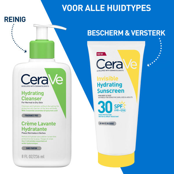 CeraVe Onzichtbare Hydraterende Zonnebrandcrème SPF30 - Cerave - Huidproducten.nl