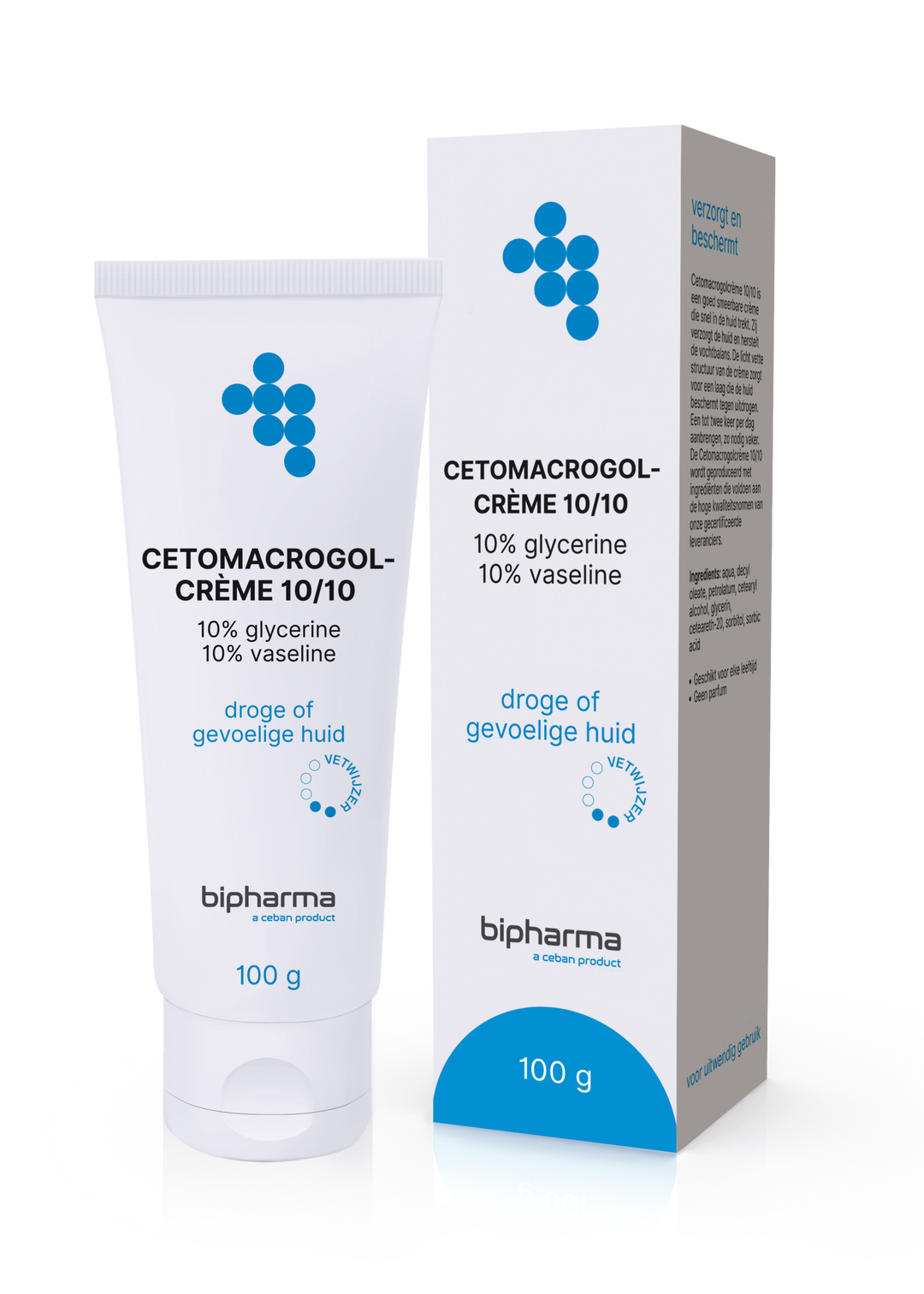 Bipharma Cetomacrogol Glycerine Vaseline 80/10/10 - BIPHARMA BV - Huidproducten.nl