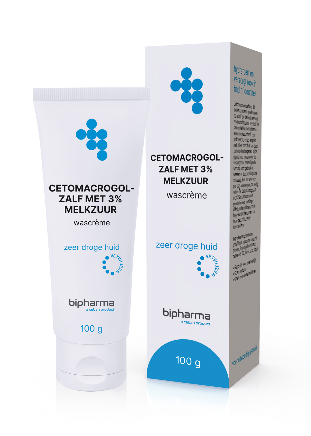 Bipharma Cetomacrogolzalf met 3% Melkzuur - BIPHARMA BV - Huidproducten.nl