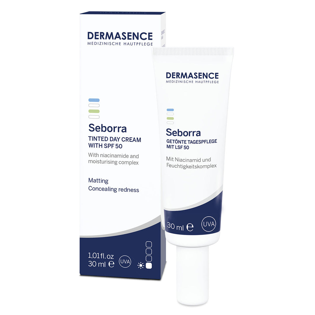 Seborra getinte dagcreme met SPF50 - Dermacence - Huidproducten.nl