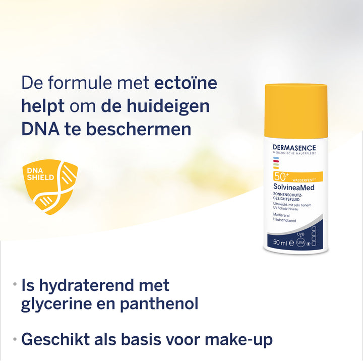 SolvineaMed Sun protection facial fluid SPF 50 - Dermasence - Huidproducten.nl