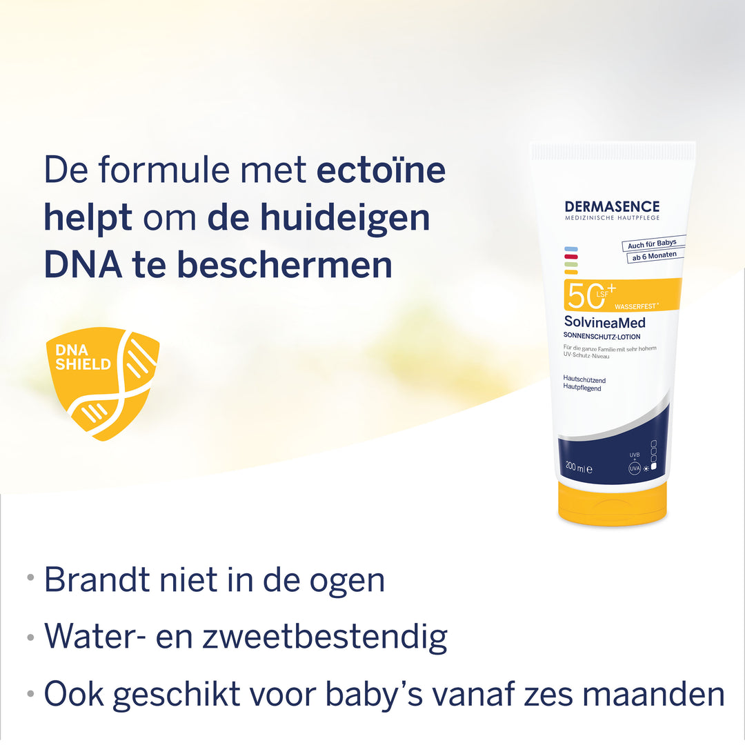 SolvineaMed Sun protection lotion SPF 50 - Dermasence - Huidproducten.nl