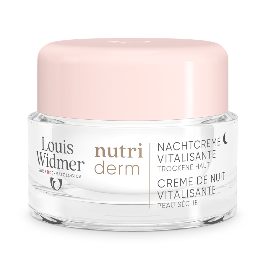 Nutriderm Nachtcrème Vitalisante licht geparfumeerd - Louis Widmer - Huidproducten.nl