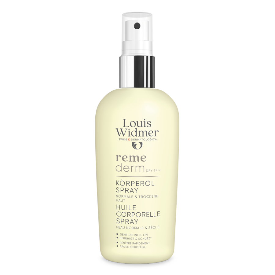 Remederm Lichaamsolie Spray licht geparfumeerd - Louis Widmer - Huidproducten.nl