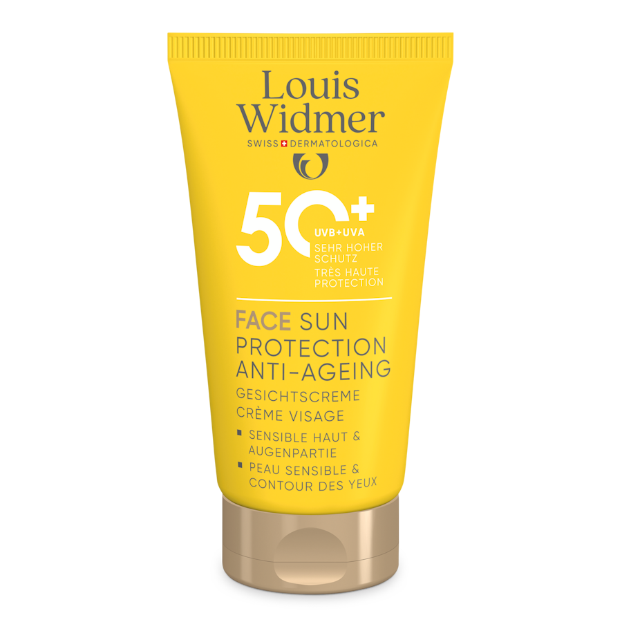 Face Sun Protection Anti-Ageing 50+ zonder parfum - Louis Widmer - Huidproducten.nl