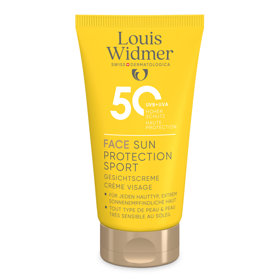 Face Sun Protection Sport 50 zonder parfum - Louis Widmer - Huidproducten.nl