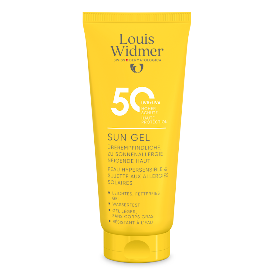 Sun Gel 50 licht geparfumeerd - Louis Widmer - Huidproducten.nl