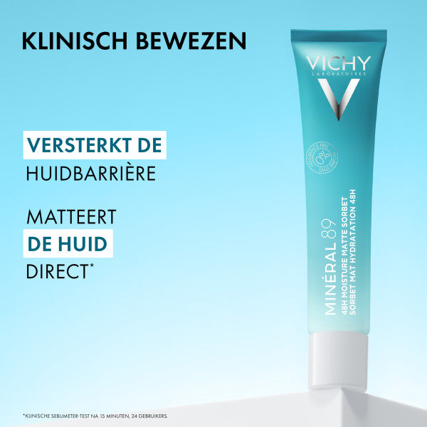 Vichy Minéral 89 48H Moisture Matte Sorbet Hydraterende Gel - Vichy - Huidproducten.nl