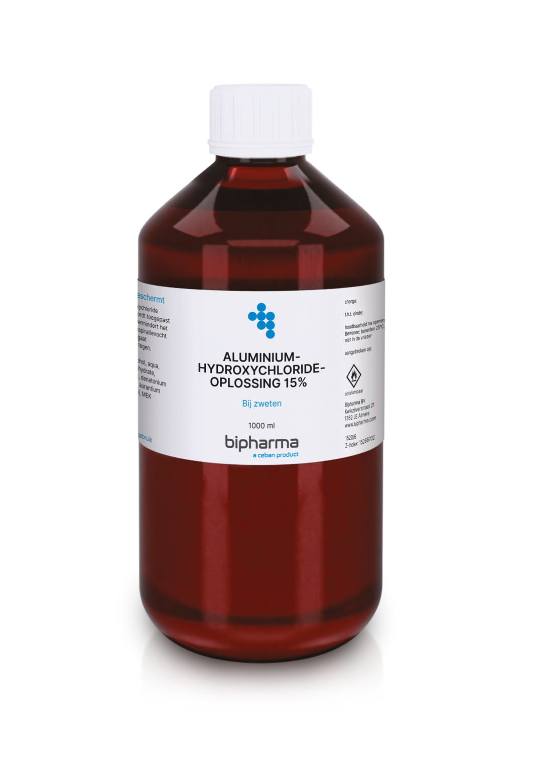 Bipharma Aluminiumhydroxychloride Oplossing 15% - BIPHARMA BV - Huidproducten.nl