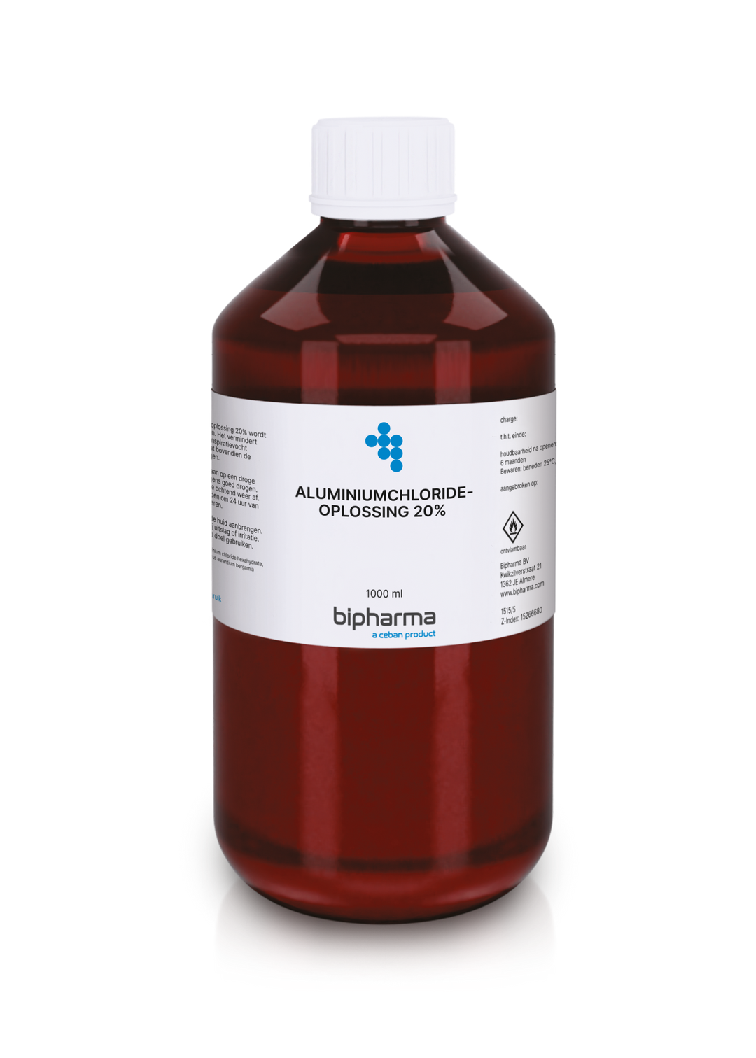 Bipharma Aluminiumchloride Oplossing 20% - BIPHARMA BV - Huidproducten.nl