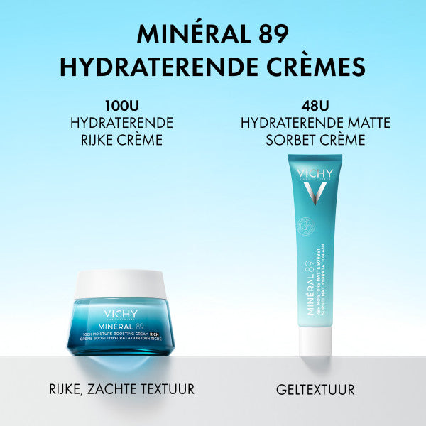Vichy Minéral 89 48H Moisture Matte Sorbet Hydraterende Gel - Vichy - Huidproducten.nl