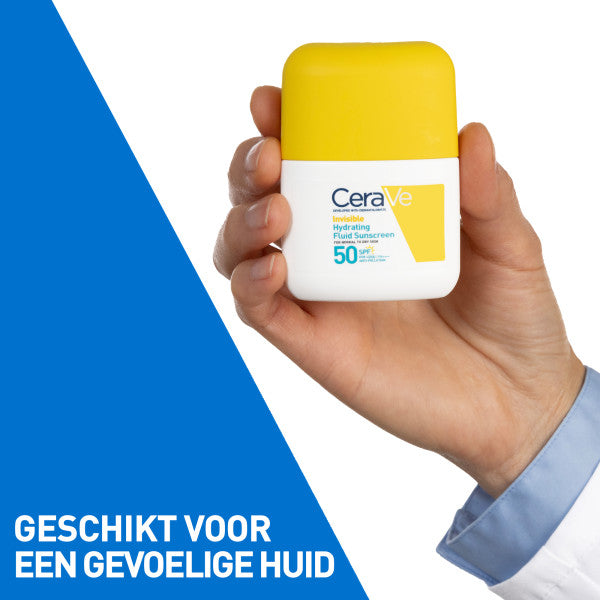 CeraVe Onzichtbare Hydraterende Zonnebrand Fluide SPF 50 - Cerave - Huidproducten.nl