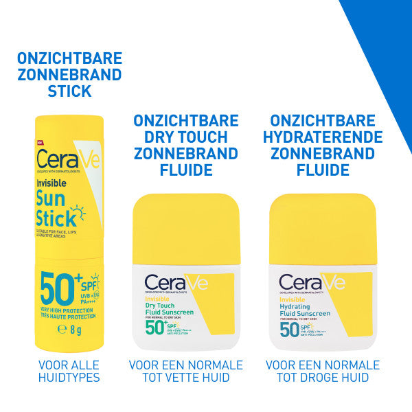 CeraVe Onzichtbare Zonnebrand Stick SPF 50+ - Cerave - Huidproducten.nl