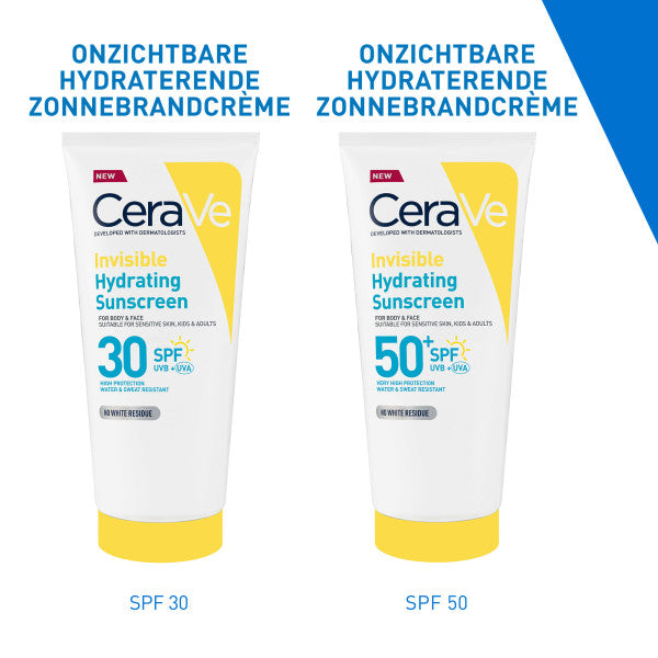 CeraVe Onzichtbare Hydraterende Zonnebrandcrème SPF30 - Cerave - Huidproducten.nl