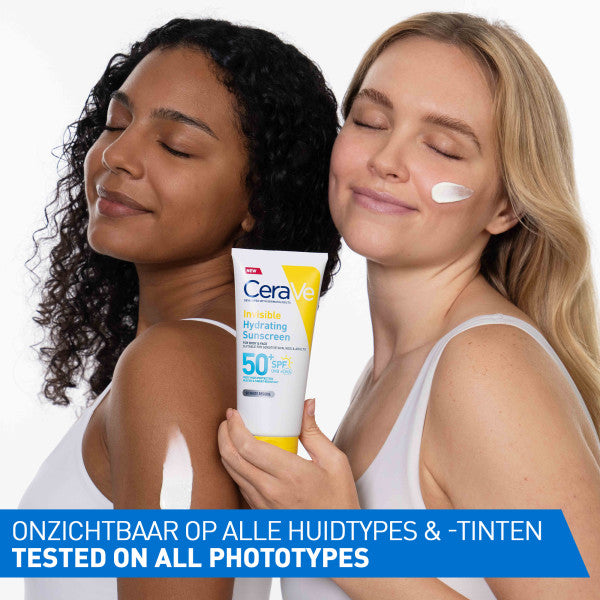 CeraVe Onzichtbare Hydraterende Zonnebrandcrème SPF50 - Cerave - Huidproducten.nl