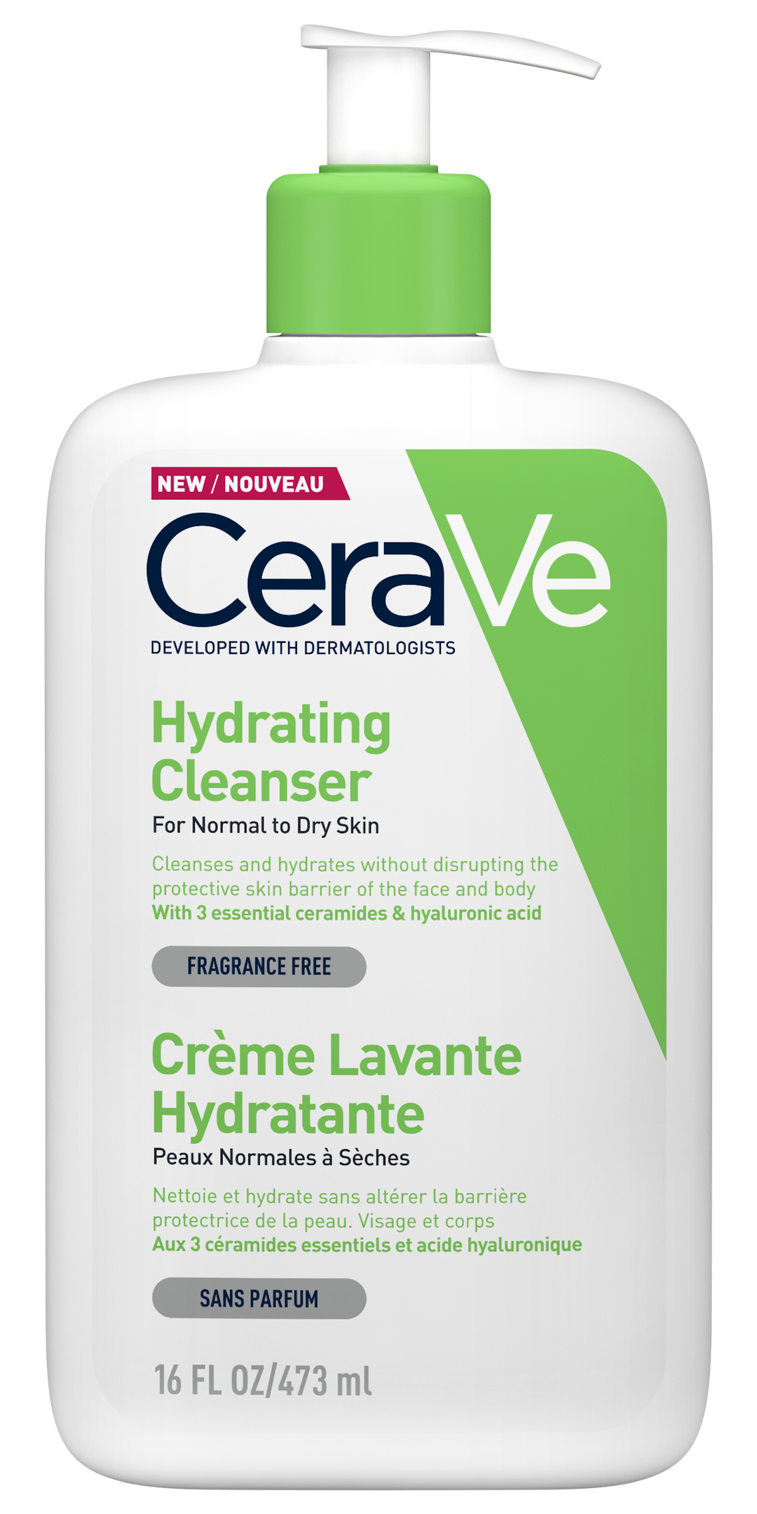 CeraVe Hydrating Cleanser pomp 473 - Cerave - Huidproducten.nl